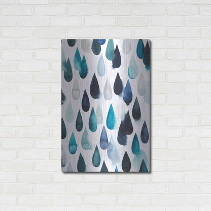 Luxe Metal Art 'Water Drops II' by Grace Popp, Metal Wall Art,24x36