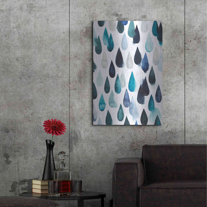 Luxe Metal Art 'Water Drops II' by Grace Popp, Metal Wall Art,24x36
