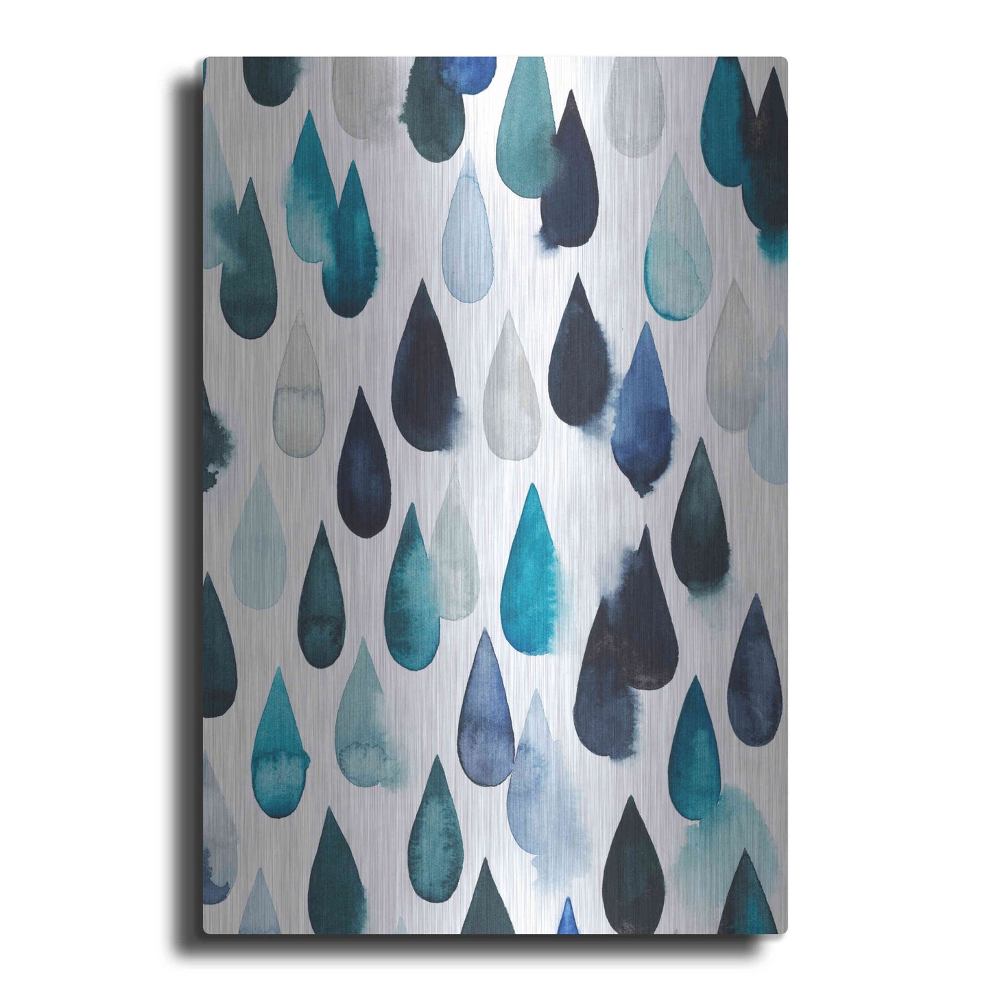 Luxe Metal Art 'Water Drops II' by Grace Popp, Metal Wall Art