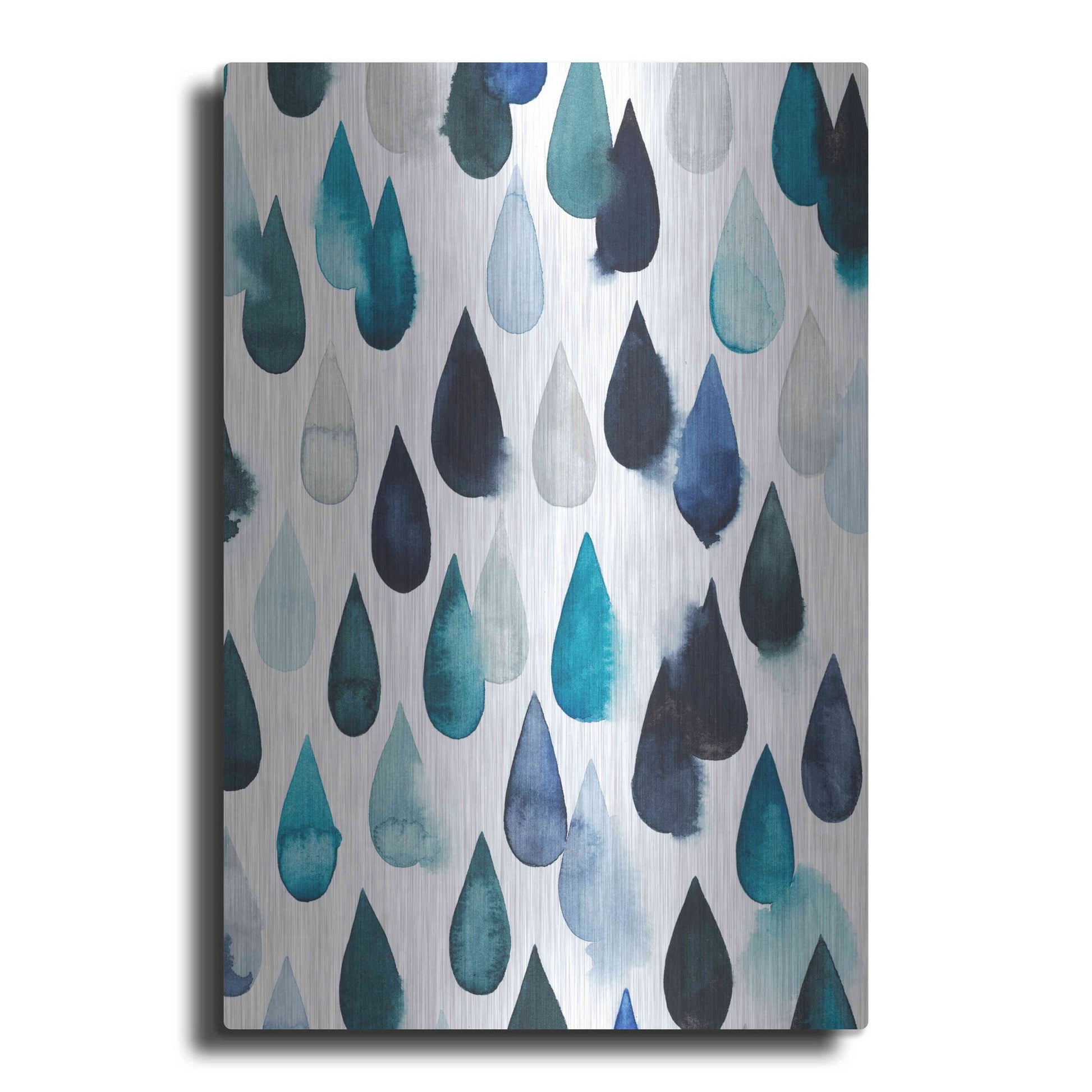 Luxe Metal Art 'Water Drops II' by Grace Popp, Metal Wall Art