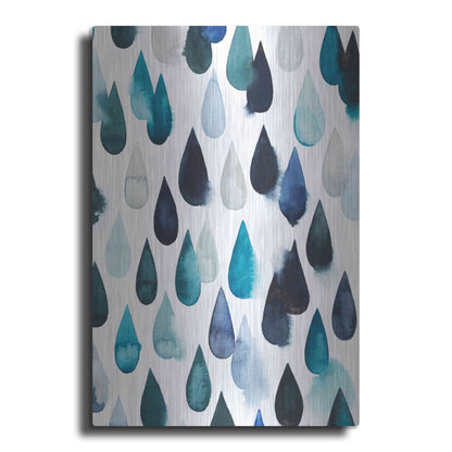 Luxe Metal Art 'Water Drops II' by Grace Popp, Metal Wall Art