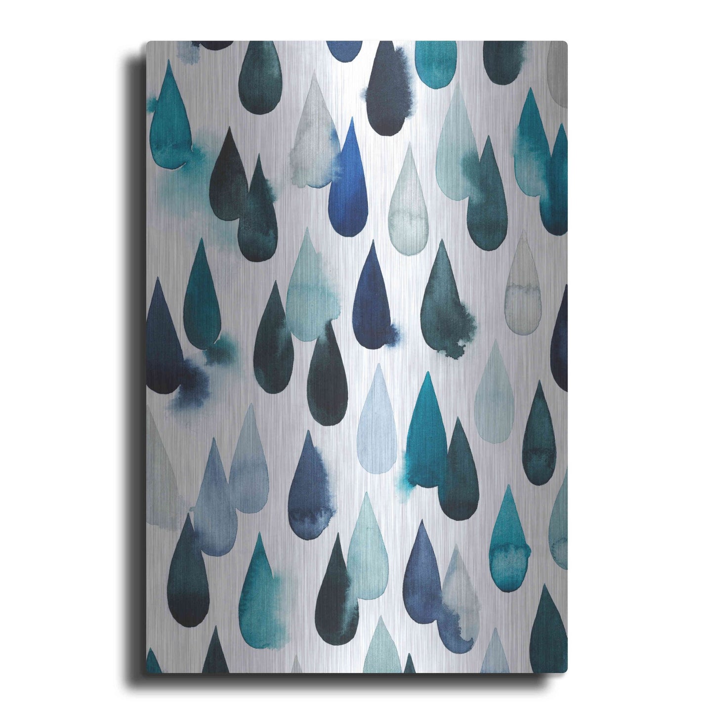 Luxe Metal Art 'Water Drops I' by Grace Popp, Metal Wall Art