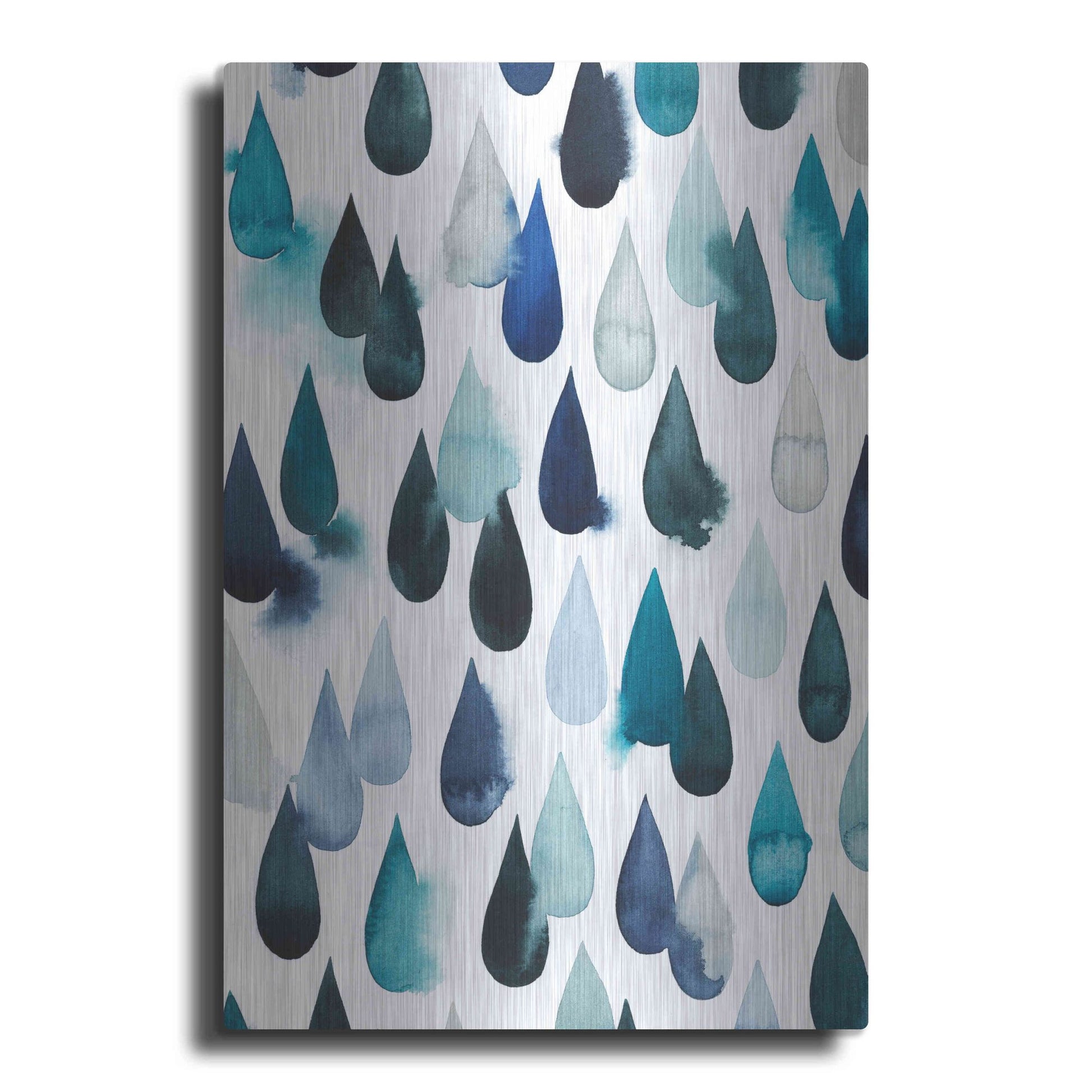 Luxe Metal Art 'Water Drops I' by Grace Popp, Metal Wall Art