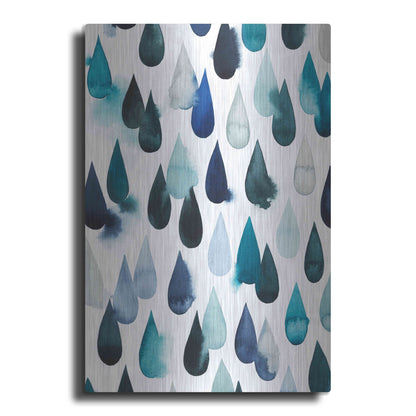 Luxe Metal Art 'Water Drops I' by Grace Popp, Metal Wall Art