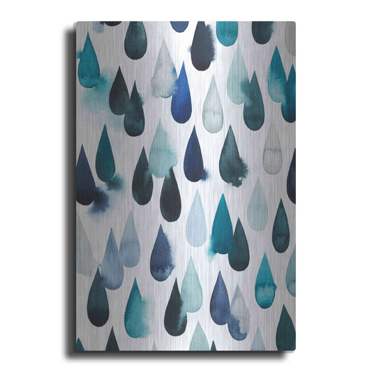 Luxe Metal Art 'Water Drops I' by Grace Popp, Metal Wall Art
