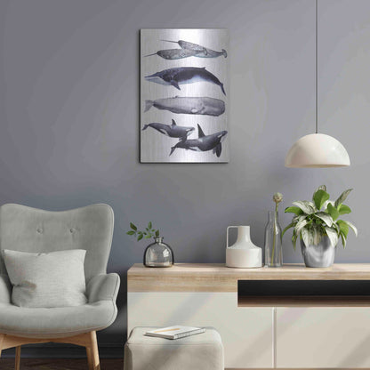 Luxe Metal Art 'Whale Stack II' by Grace Popp, Metal Wall Art,16x24