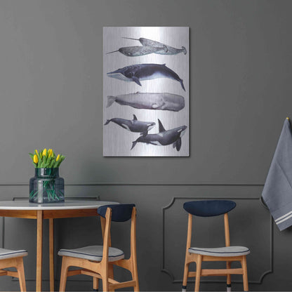 Luxe Metal Art 'Whale Stack II' by Grace Popp, Metal Wall Art,24x36