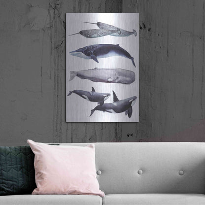 Luxe Metal Art 'Whale Stack II' by Grace Popp, Metal Wall Art,24x36