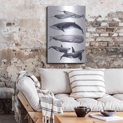 Luxe Metal Art 'Whale Stack II' by Grace Popp, Metal Wall Art,24x36