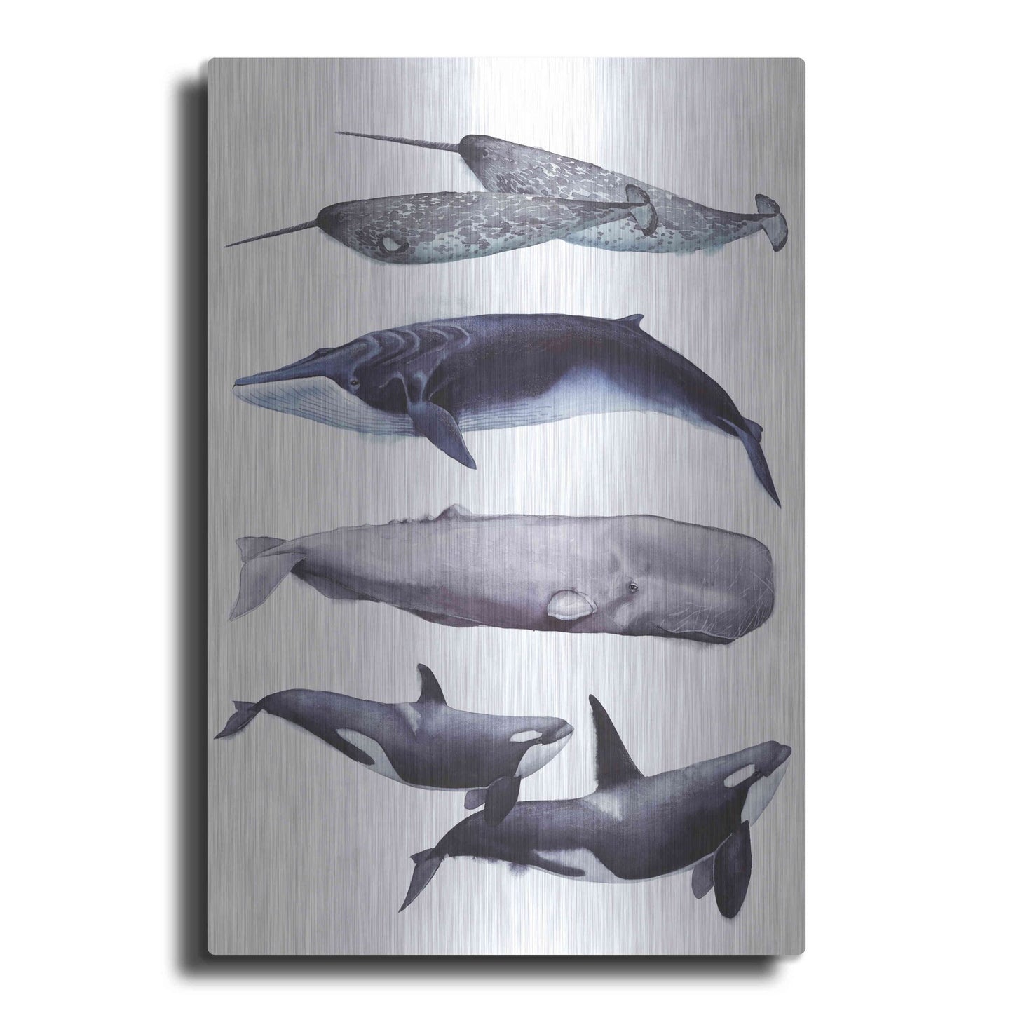 Luxe Metal Art 'Whale Stack II' by Grace Popp, Metal Wall Art