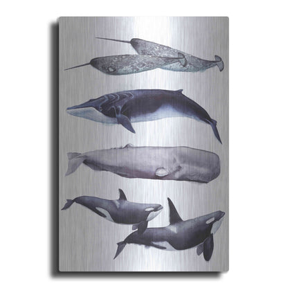 Luxe Metal Art 'Whale Stack II' by Grace Popp, Metal Wall Art