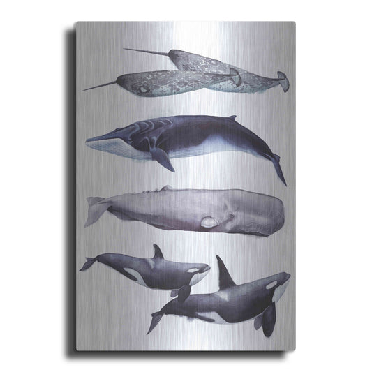 Luxe Metal Art 'Whale Stack II' by Grace Popp, Metal Wall Art