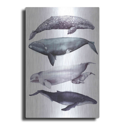 Luxe Metal Art 'Whale Stack I' by Grace Popp, Metal Wall Art