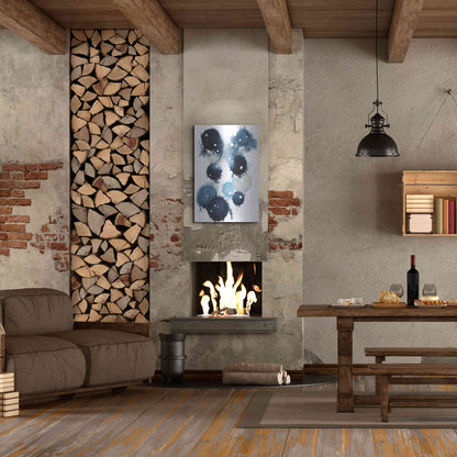 Luxe Metal Art 'Blue Galaxy IV' by Grace Popp, Metal Wall Art,24x36