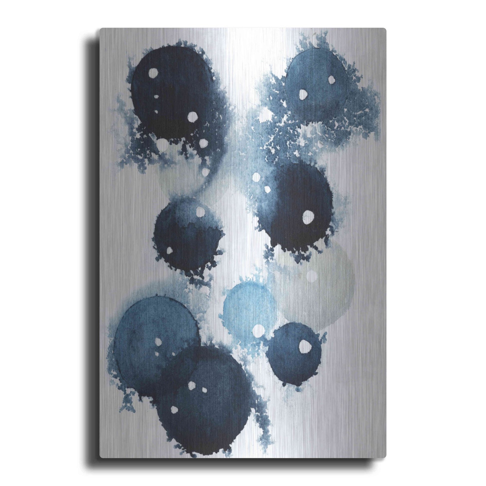 Luxe Metal Art 'Blue Galaxy IV' by Grace Popp, Metal Wall Art