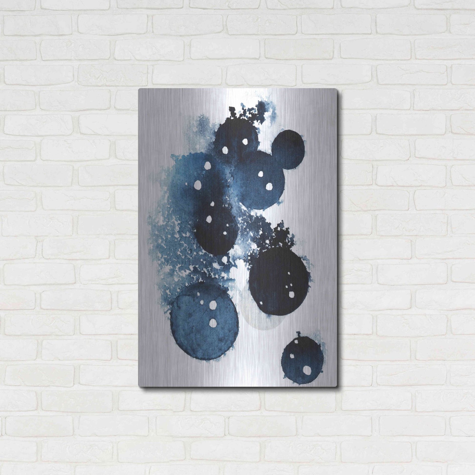 Luxe Metal Art 'Blue Galaxy II' by Grace Popp, Metal Wall Art,24x36