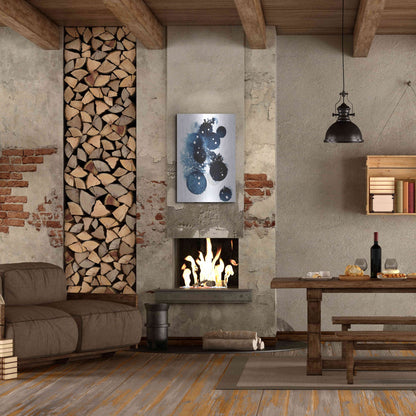 Luxe Metal Art 'Blue Galaxy II' by Grace Popp, Metal Wall Art,24x36