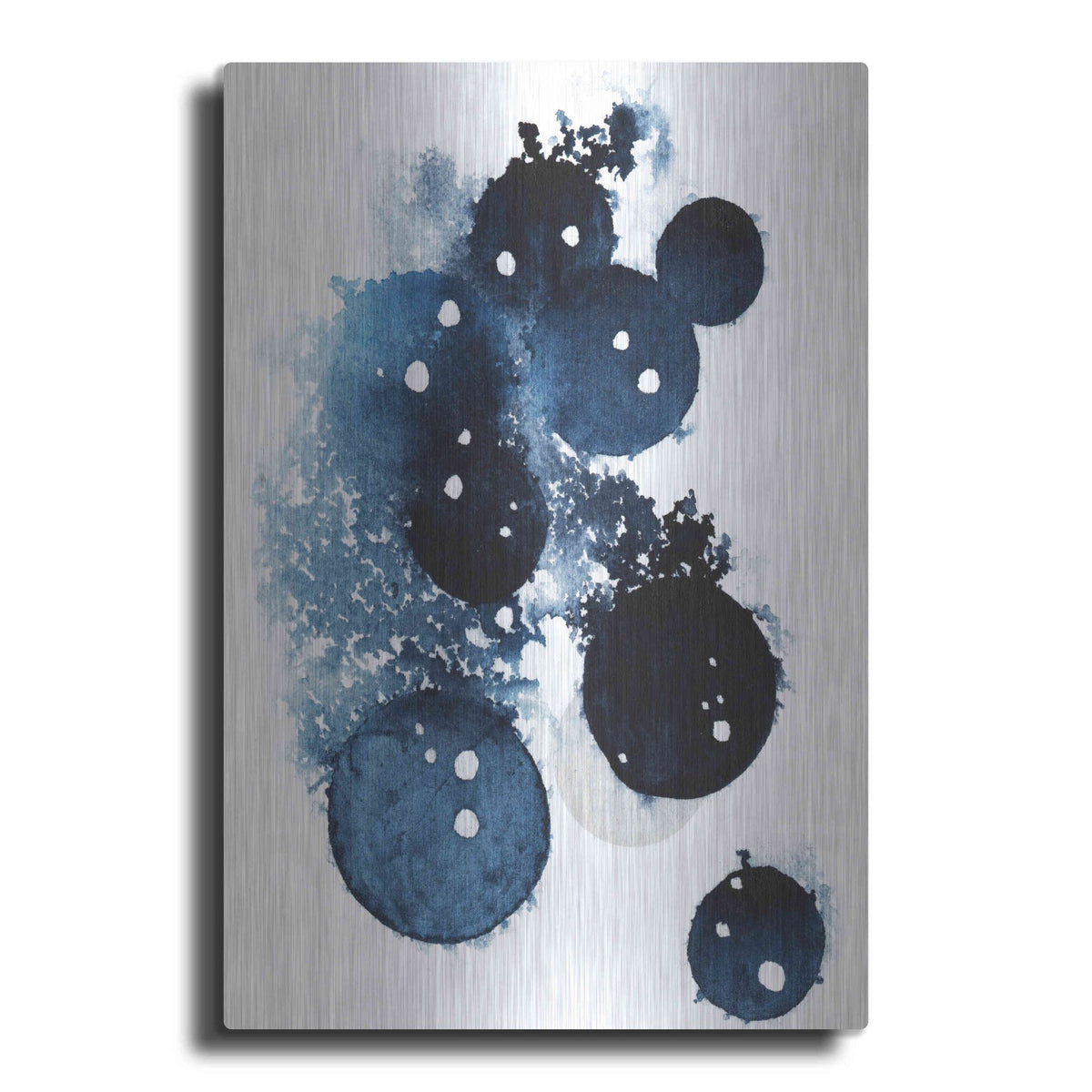 Luxe Metal Art 'Blue Galaxy II' by Grace Popp, Metal Wall Art