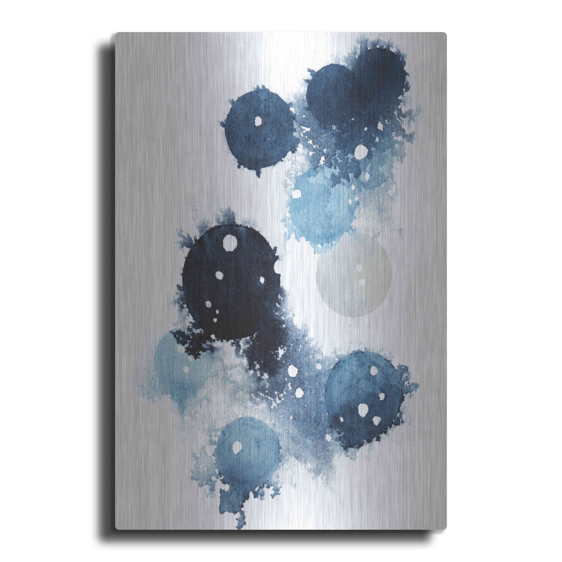 Luxe Metal Art 'Blue Galaxy I' by Grace Popp, Metal Wall Art