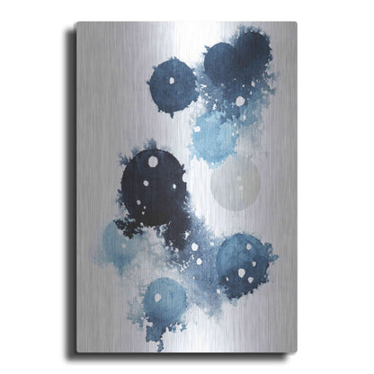 Luxe Metal Art 'Blue Galaxy I' by Grace Popp, Metal Wall Art