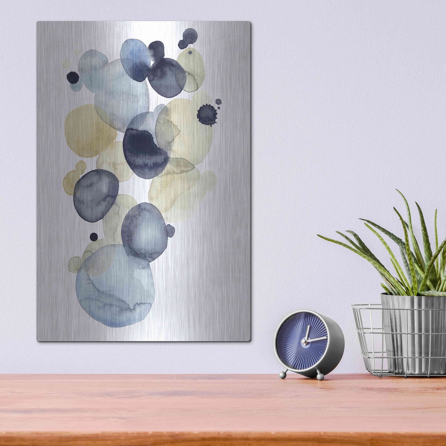 Luxe Metal Art 'Asteroid Drift II' by Grace Popp, Metal Wall Art,12x16