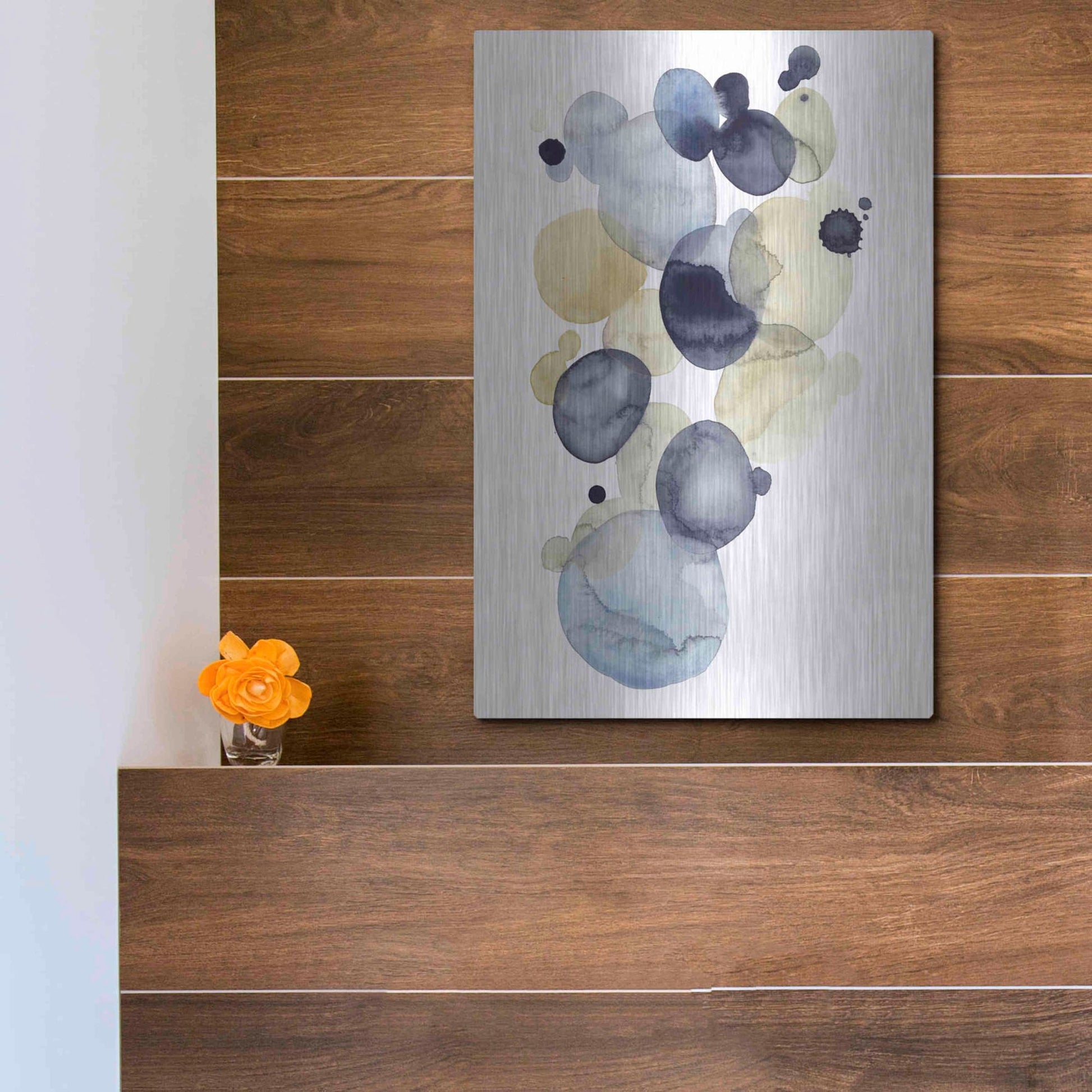 Luxe Metal Art 'Asteroid Drift II' by Grace Popp, Metal Wall Art,12x16