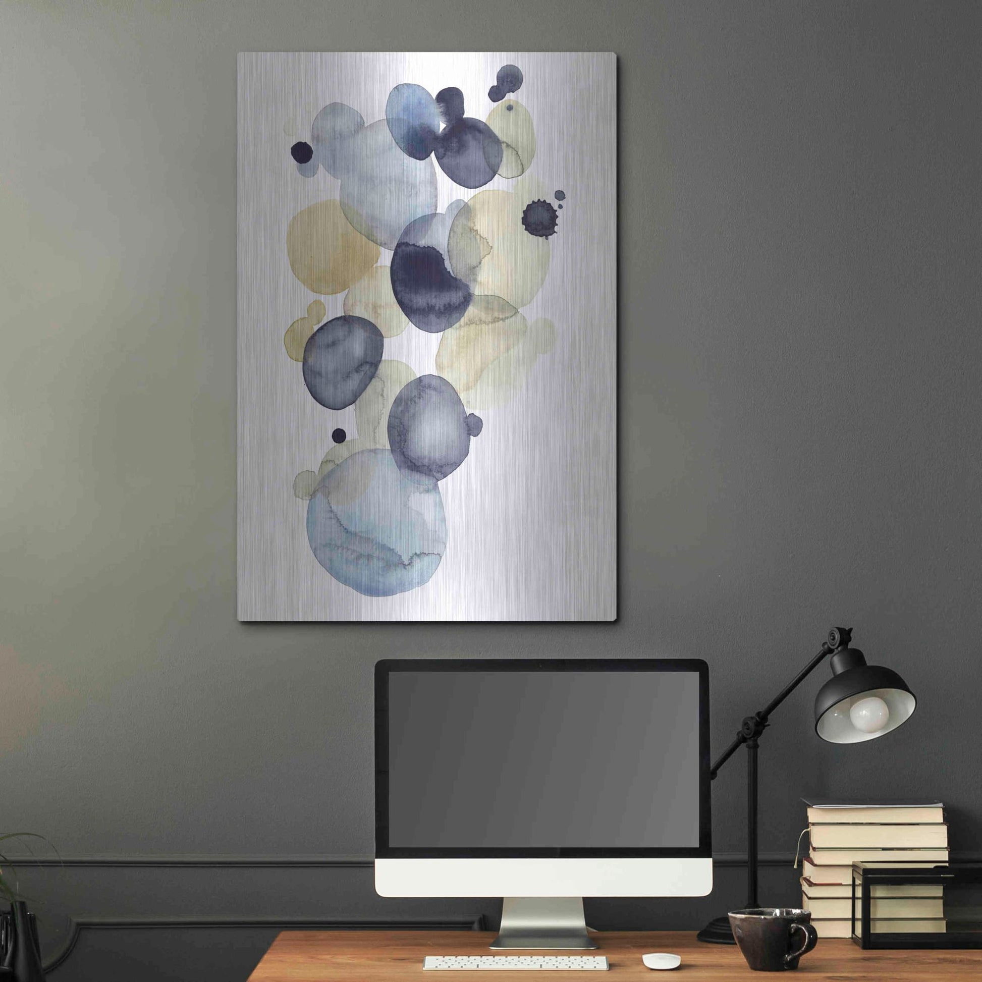 Luxe Metal Art 'Asteroid Drift II' by Grace Popp, Metal Wall Art,24x36