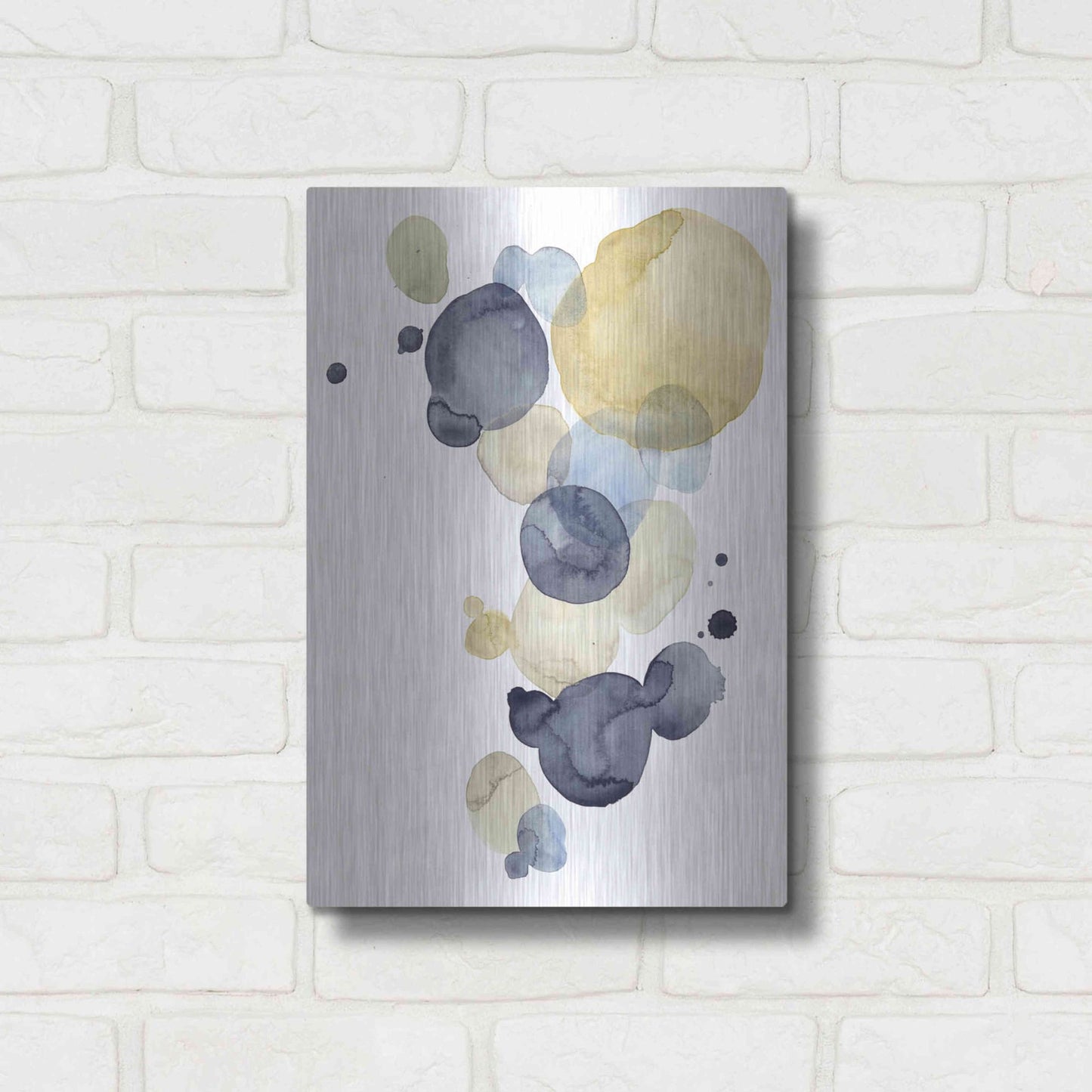 Luxe Metal Art 'Asteroid Drift I' by Grace Popp, Metal Wall Art,12x16
