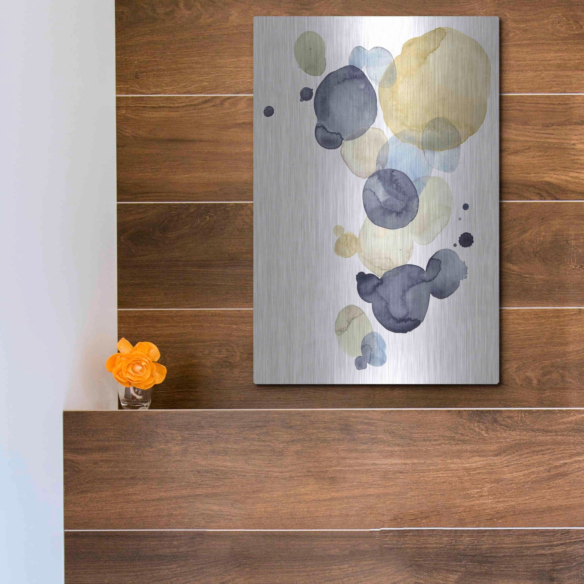 Luxe Metal Art 'Asteroid Drift I' by Grace Popp, Metal Wall Art,12x16