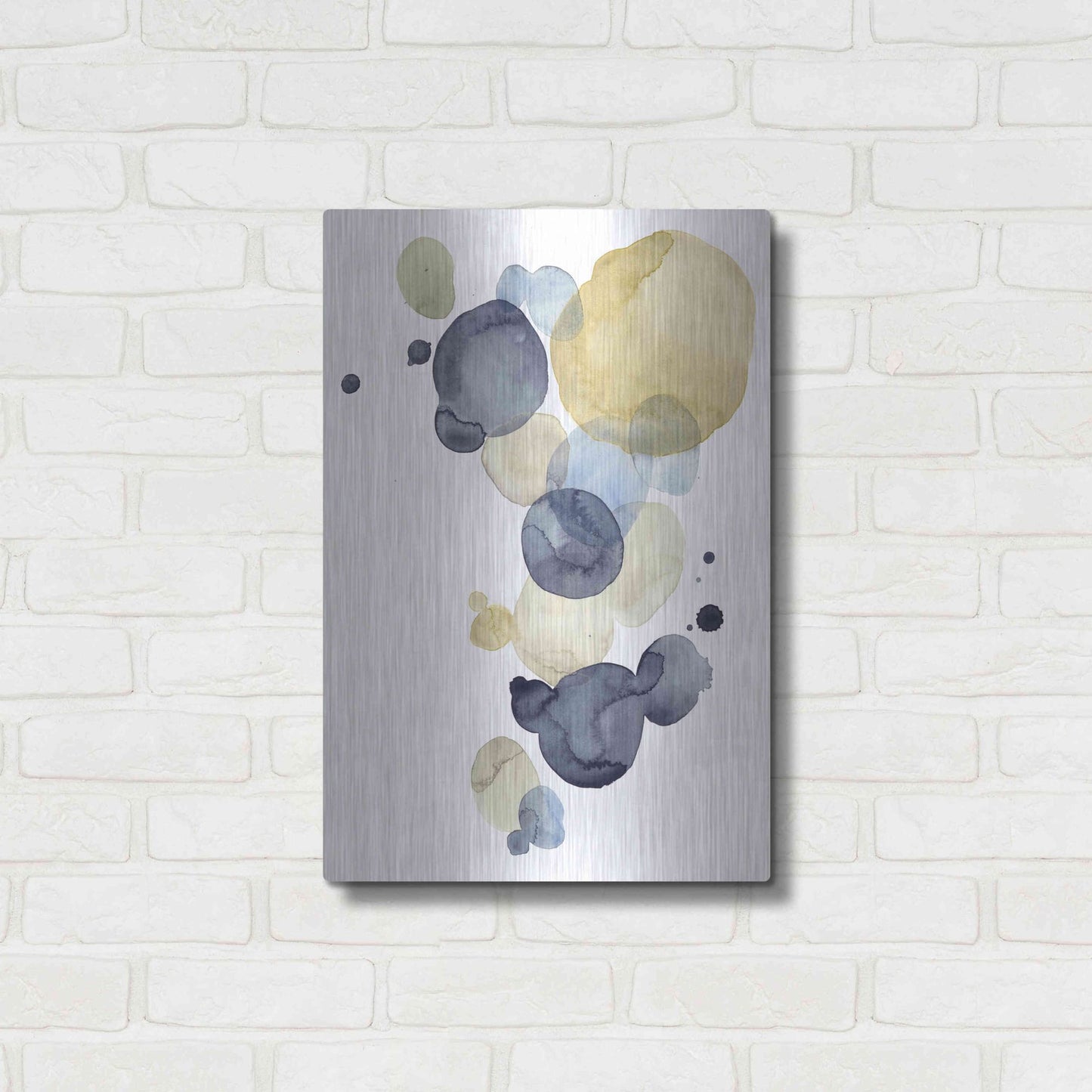 Luxe Metal Art 'Asteroid Drift I' by Grace Popp, Metal Wall Art,16x24