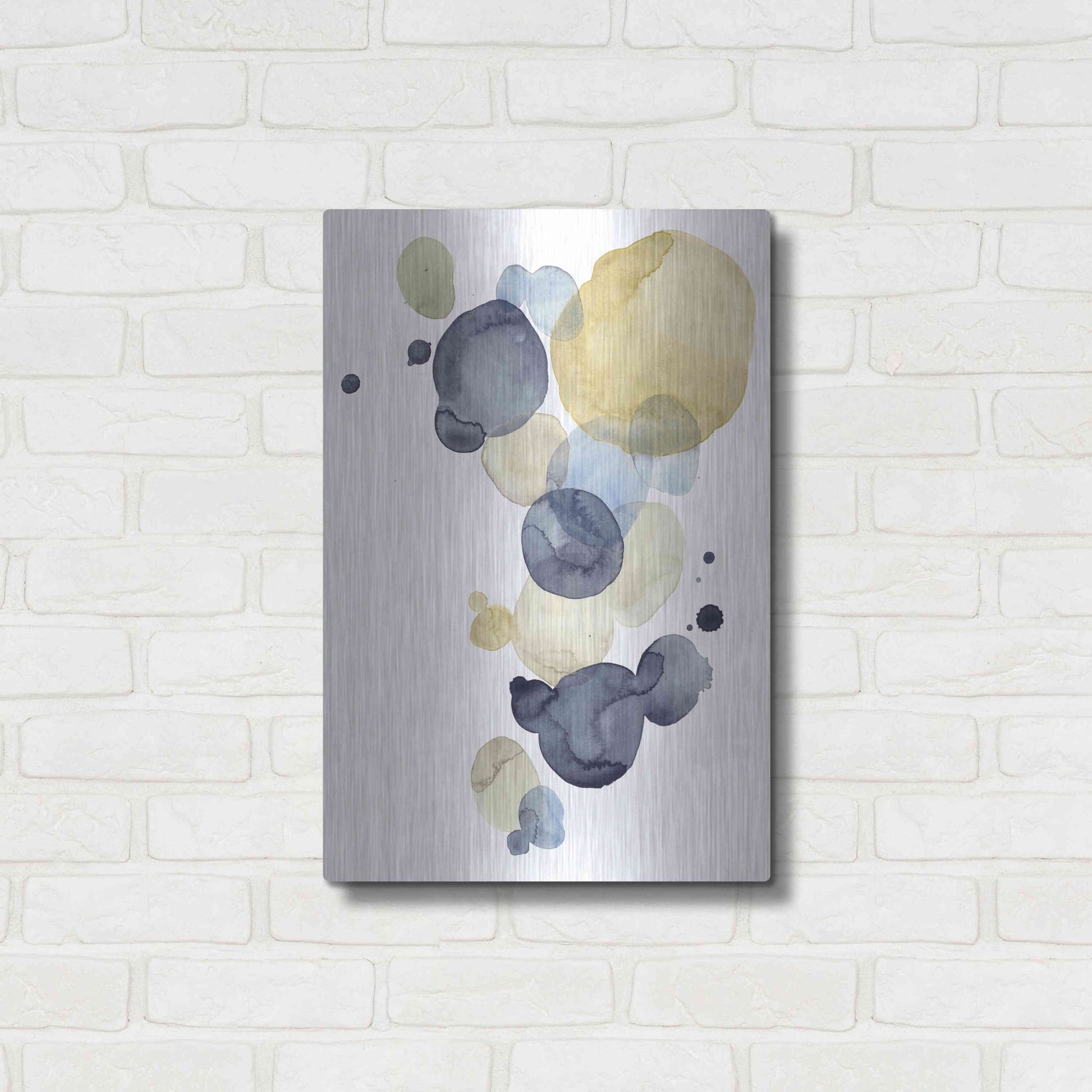 Luxe Metal Art 'Asteroid Drift I' by Grace Popp, Metal Wall Art,16x24