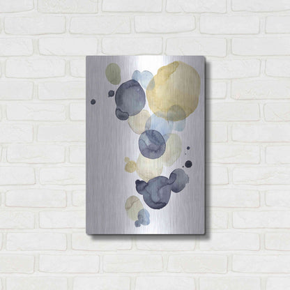 Luxe Metal Art 'Asteroid Drift I' by Grace Popp, Metal Wall Art,16x24