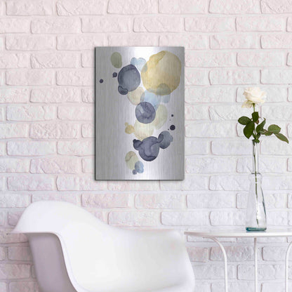 Luxe Metal Art 'Asteroid Drift I' by Grace Popp, Metal Wall Art,16x24