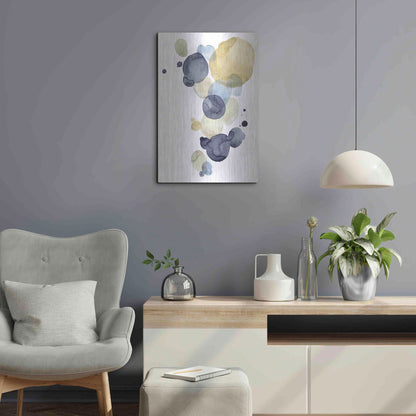 Luxe Metal Art 'Asteroid Drift I' by Grace Popp, Metal Wall Art,16x24