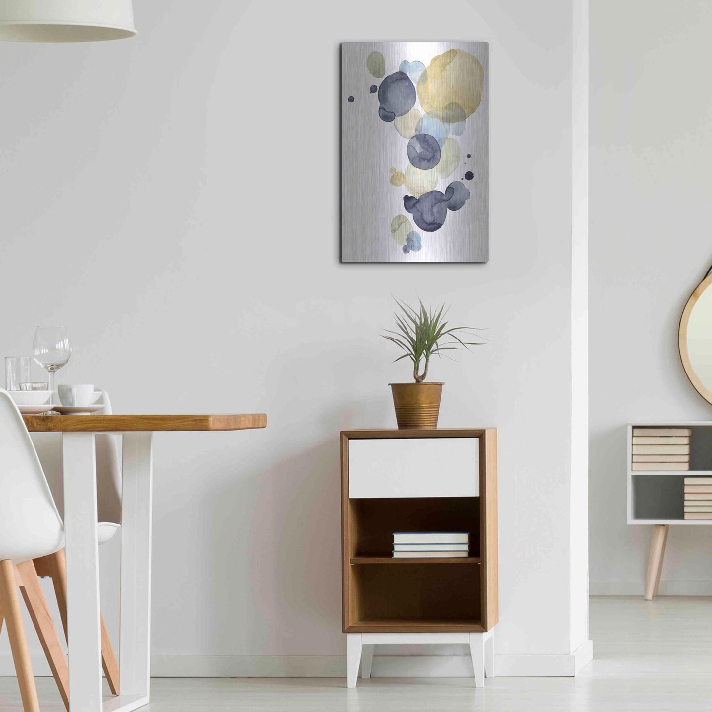 Luxe Metal Art 'Asteroid Drift I' by Grace Popp, Metal Wall Art,16x24