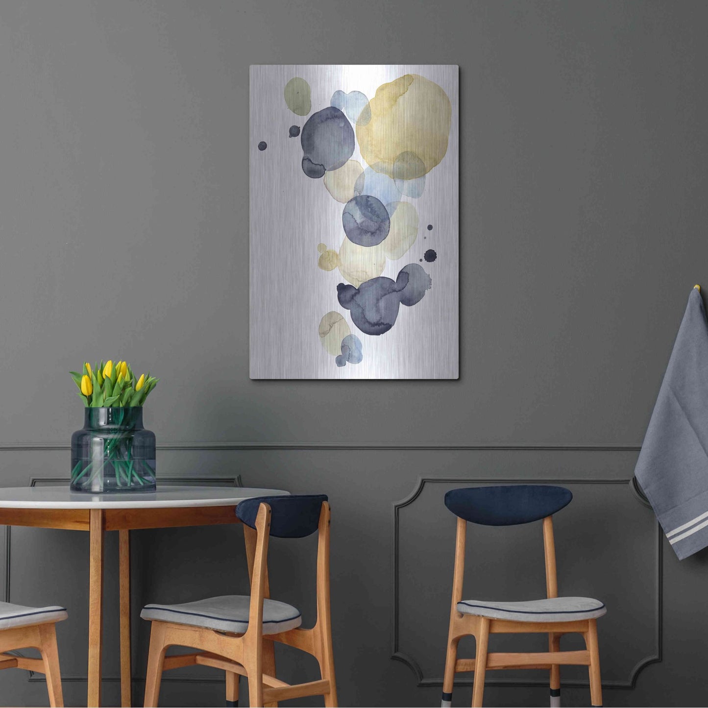 Luxe Metal Art 'Asteroid Drift I' by Grace Popp, Metal Wall Art,24x36