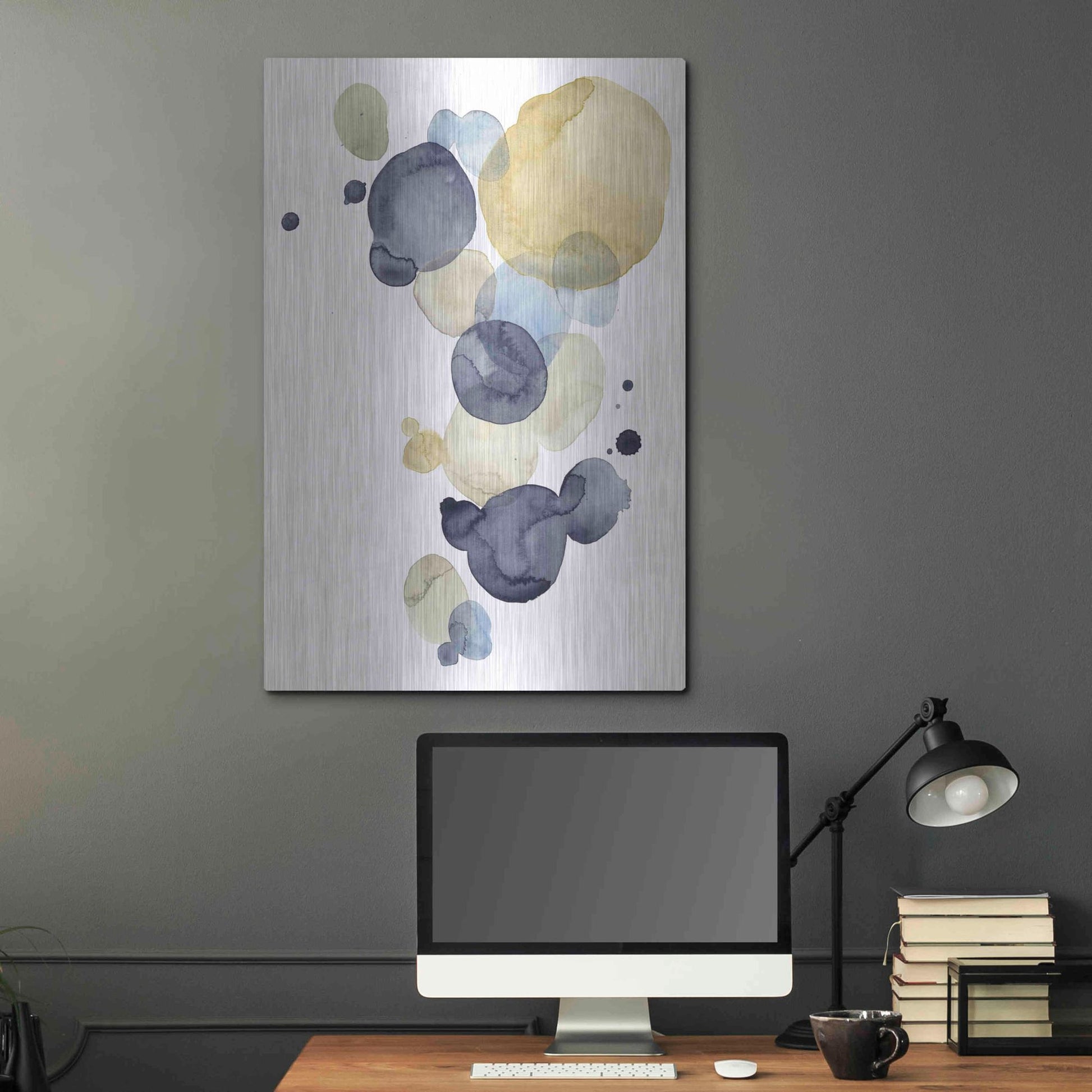 Luxe Metal Art 'Asteroid Drift I' by Grace Popp, Metal Wall Art,24x36