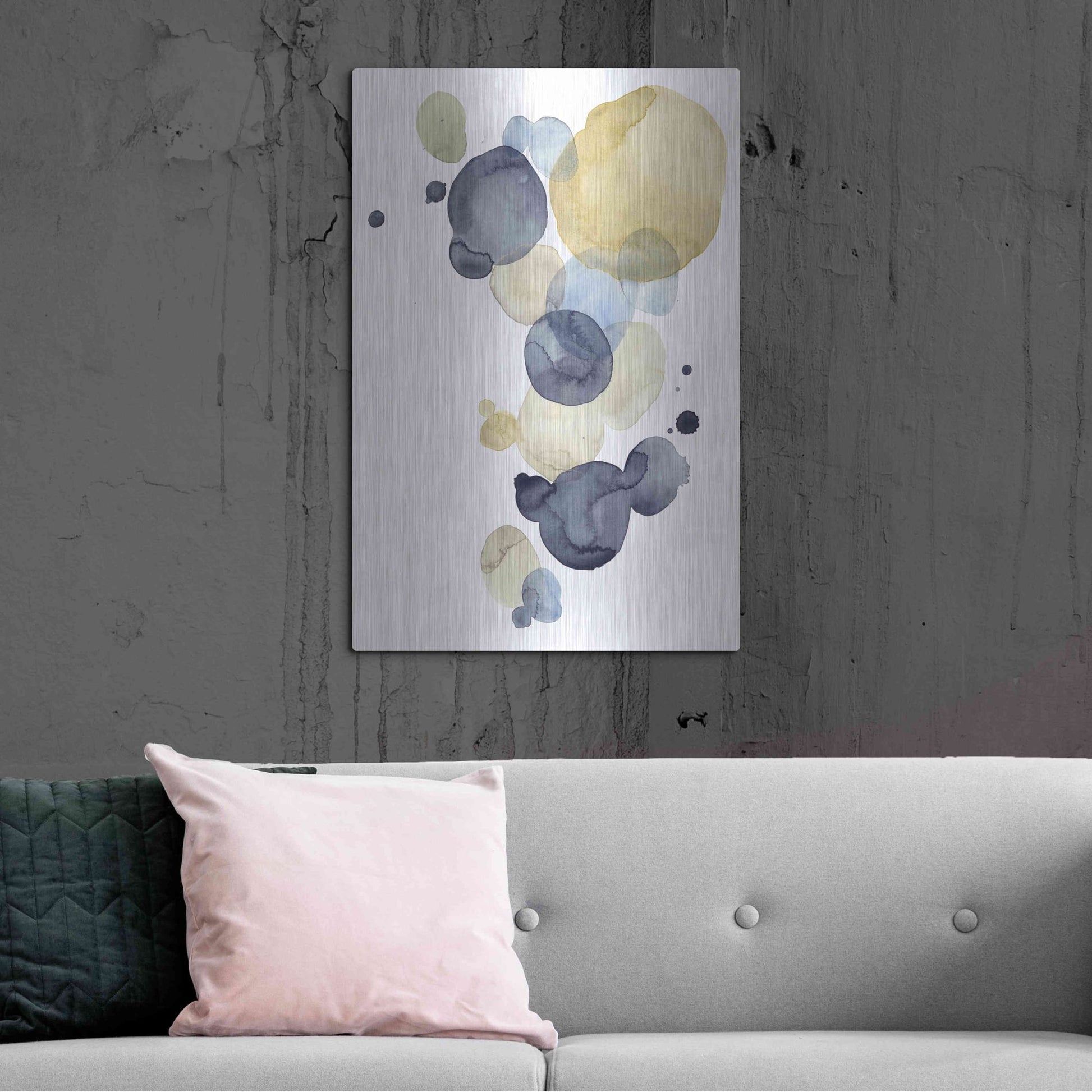 Luxe Metal Art 'Asteroid Drift I' by Grace Popp, Metal Wall Art,24x36