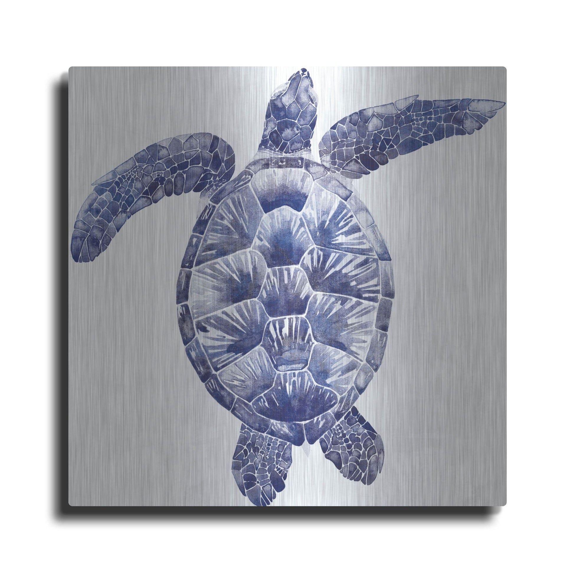 Luxe Metal Art 'Marine Turtle II' by Grace Popp, Metal Wall Art