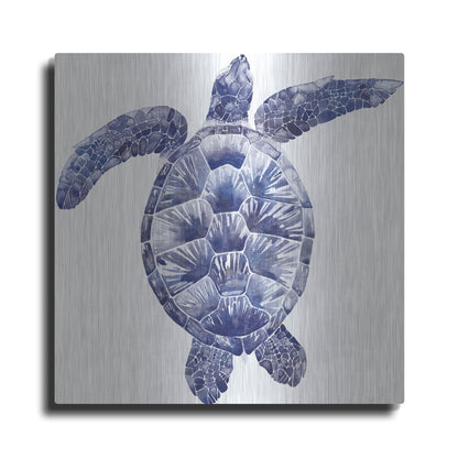 Luxe Metal Art 'Marine Turtle II' by Grace Popp, Metal Wall Art