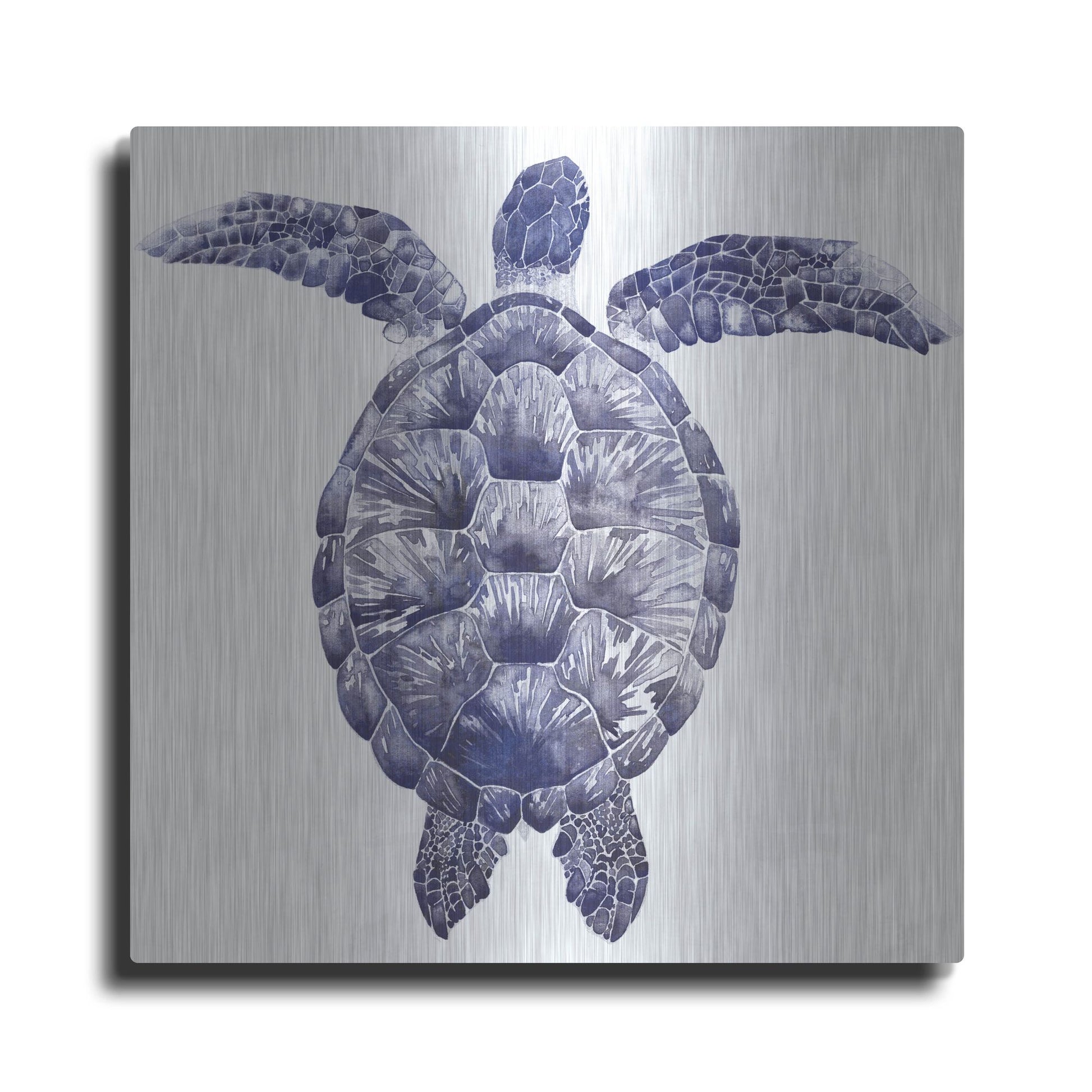 Luxe Metal Art 'Marine Turtle I' by Grace Popp, Metal Wall Art