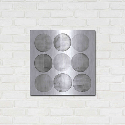 Luxe Metal Art 'Soft Circles I' by Grace Popp, Metal Wall Art,24x24