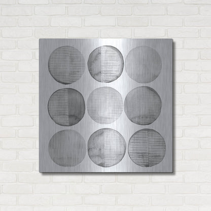 Luxe Metal Art 'Soft Circles I' by Grace Popp, Metal Wall Art,36x36