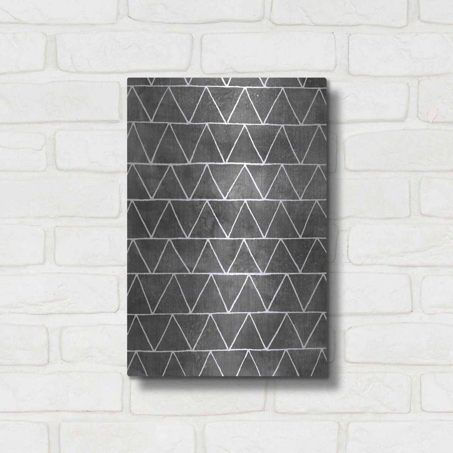 Luxe Metal Art 'Modern Monochrome II' by Grace Popp, Metal Wall Art,12x16
