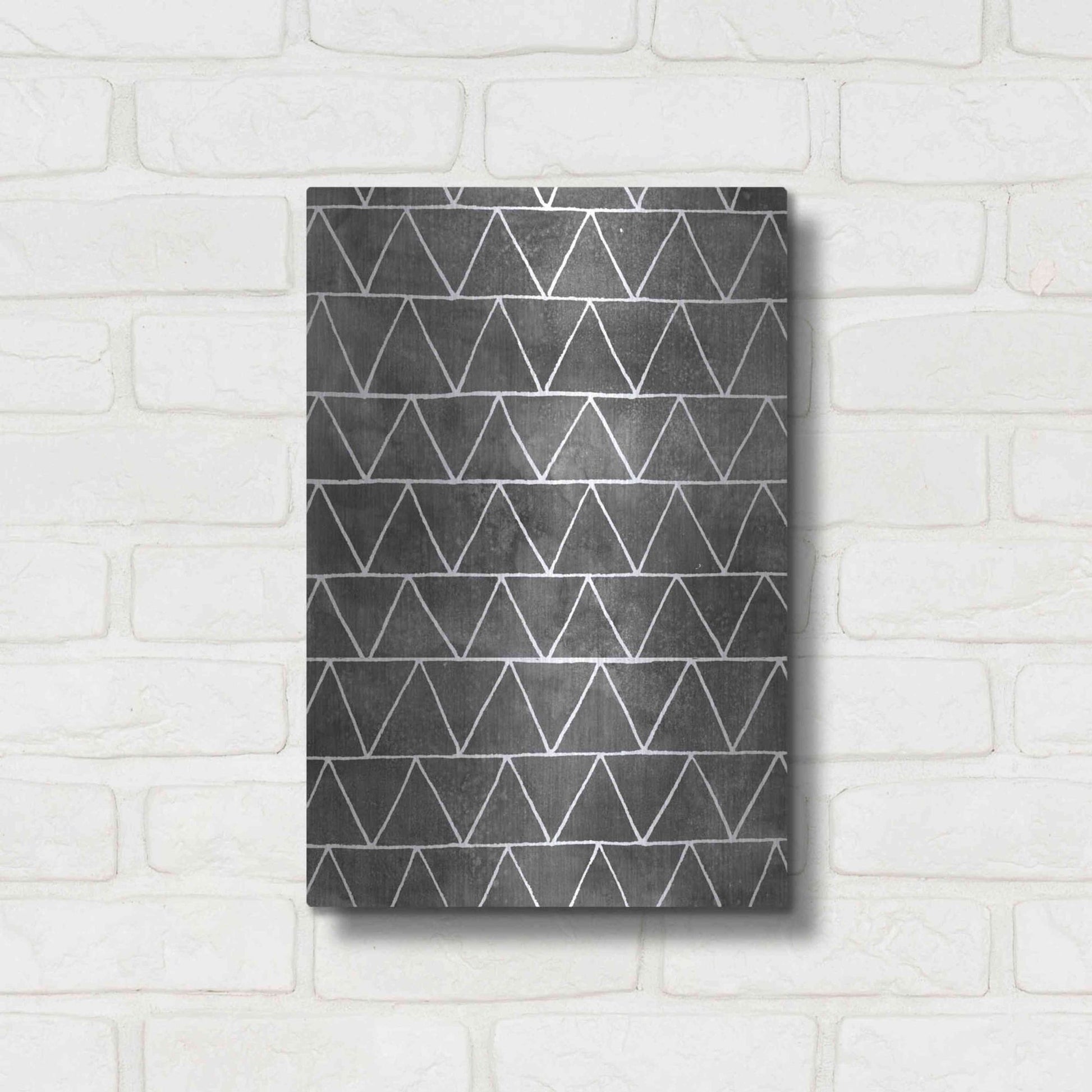 Luxe Metal Art 'Modern Monochrome II' by Grace Popp, Metal Wall Art,12x16