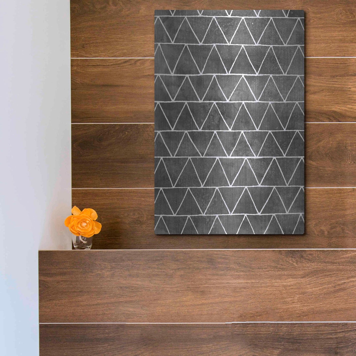 Luxe Metal Art 'Modern Monochrome II' by Grace Popp, Metal Wall Art,12x16