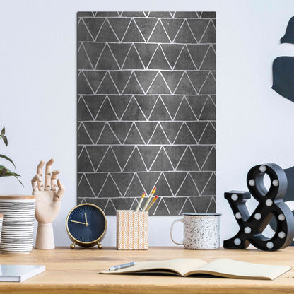 Luxe Metal Art 'Modern Monochrome II' by Grace Popp, Metal Wall Art,12x16