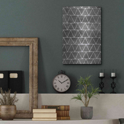 Luxe Metal Art 'Modern Monochrome II' by Grace Popp, Metal Wall Art,12x16