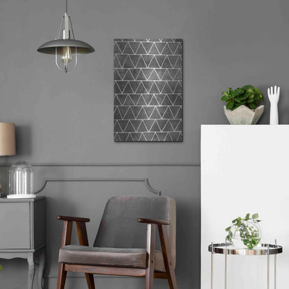 Luxe Metal Art 'Modern Monochrome II' by Grace Popp, Metal Wall Art,16x24