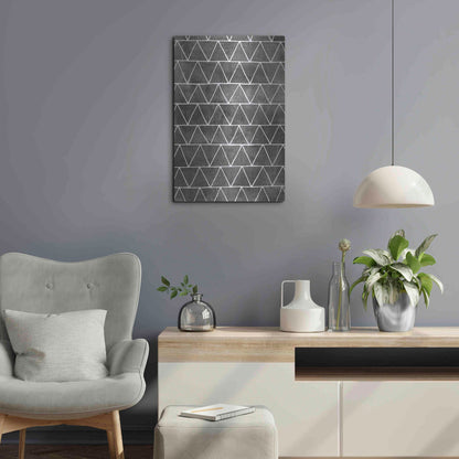 Luxe Metal Art 'Modern Monochrome II' by Grace Popp, Metal Wall Art,16x24